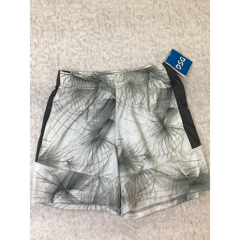 DSG Boys All Sport Short Pure White Streaks Knit Performance Athletic Size L